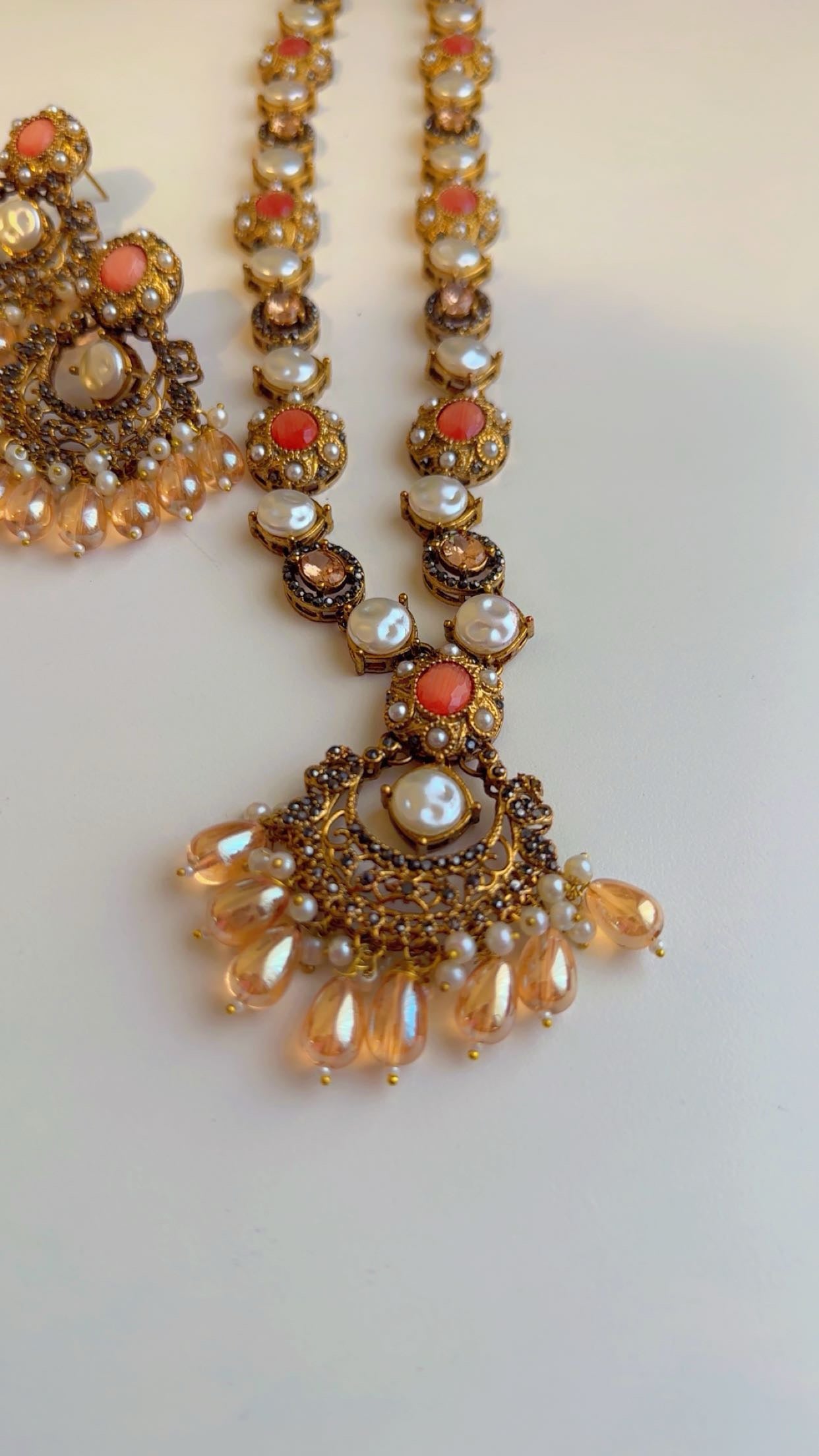 Turkish long mala orange set