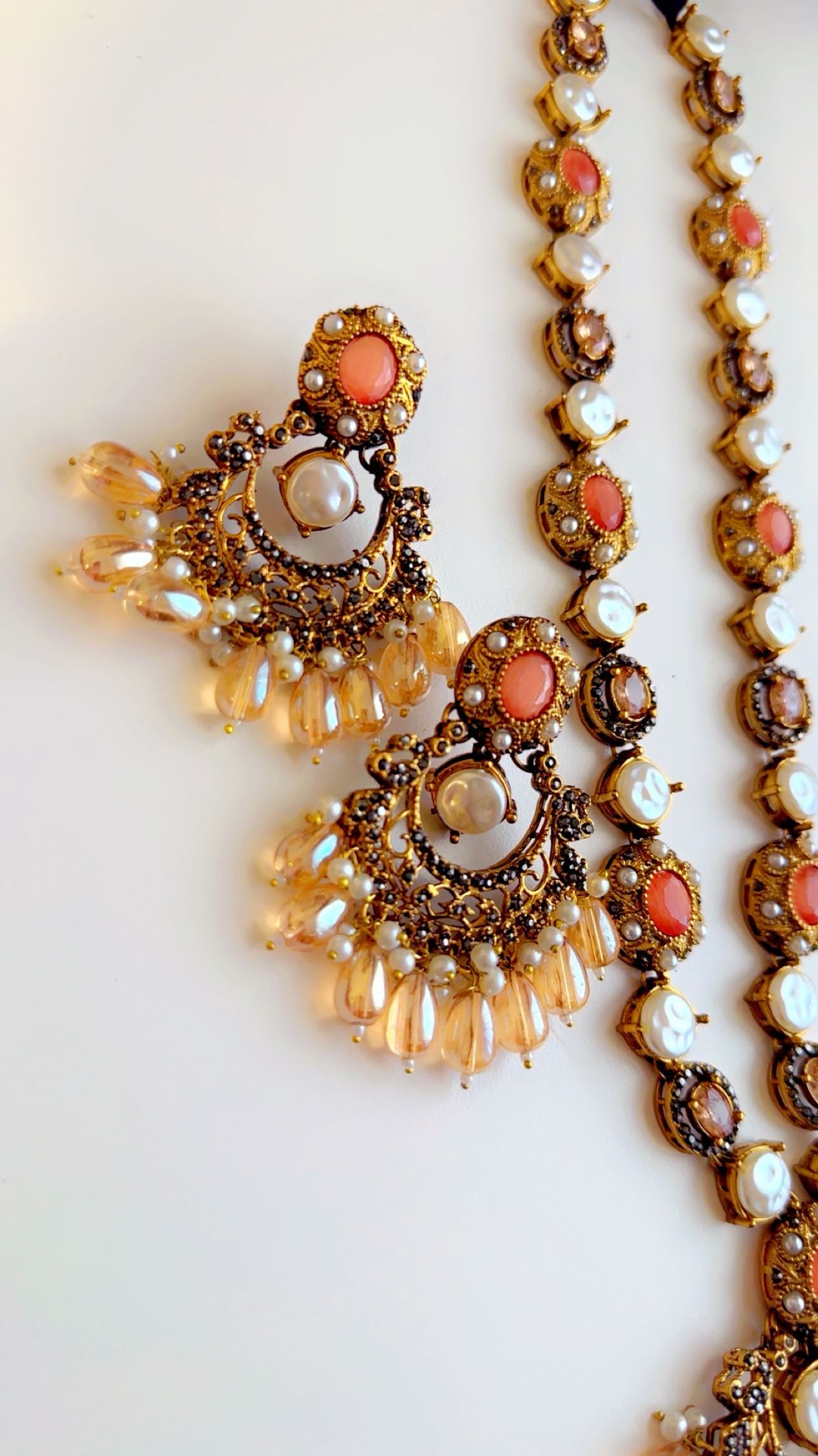 Turkish long mala orange set