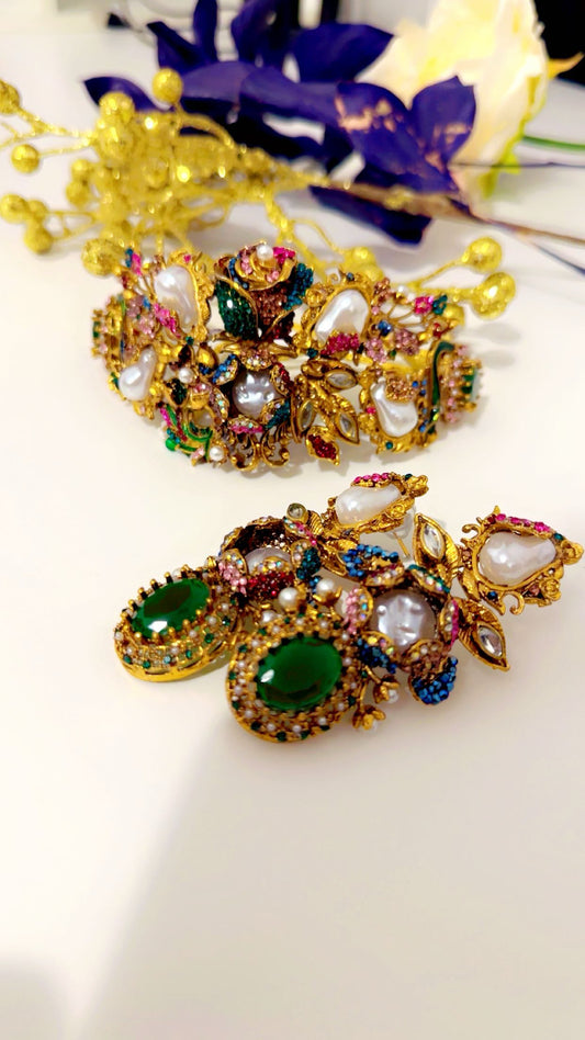 Turkish colar choker in green