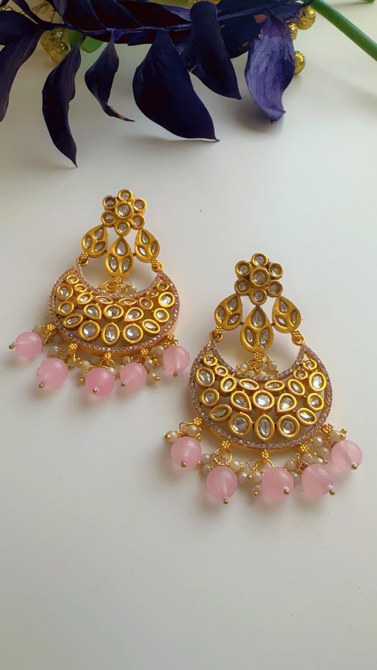 Pink earrings