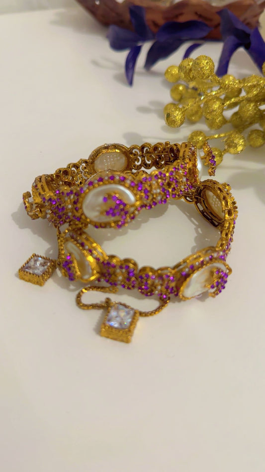 Turkish purple bangle with MOP