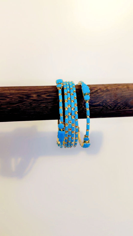 AD bangles sky blue size 2.6