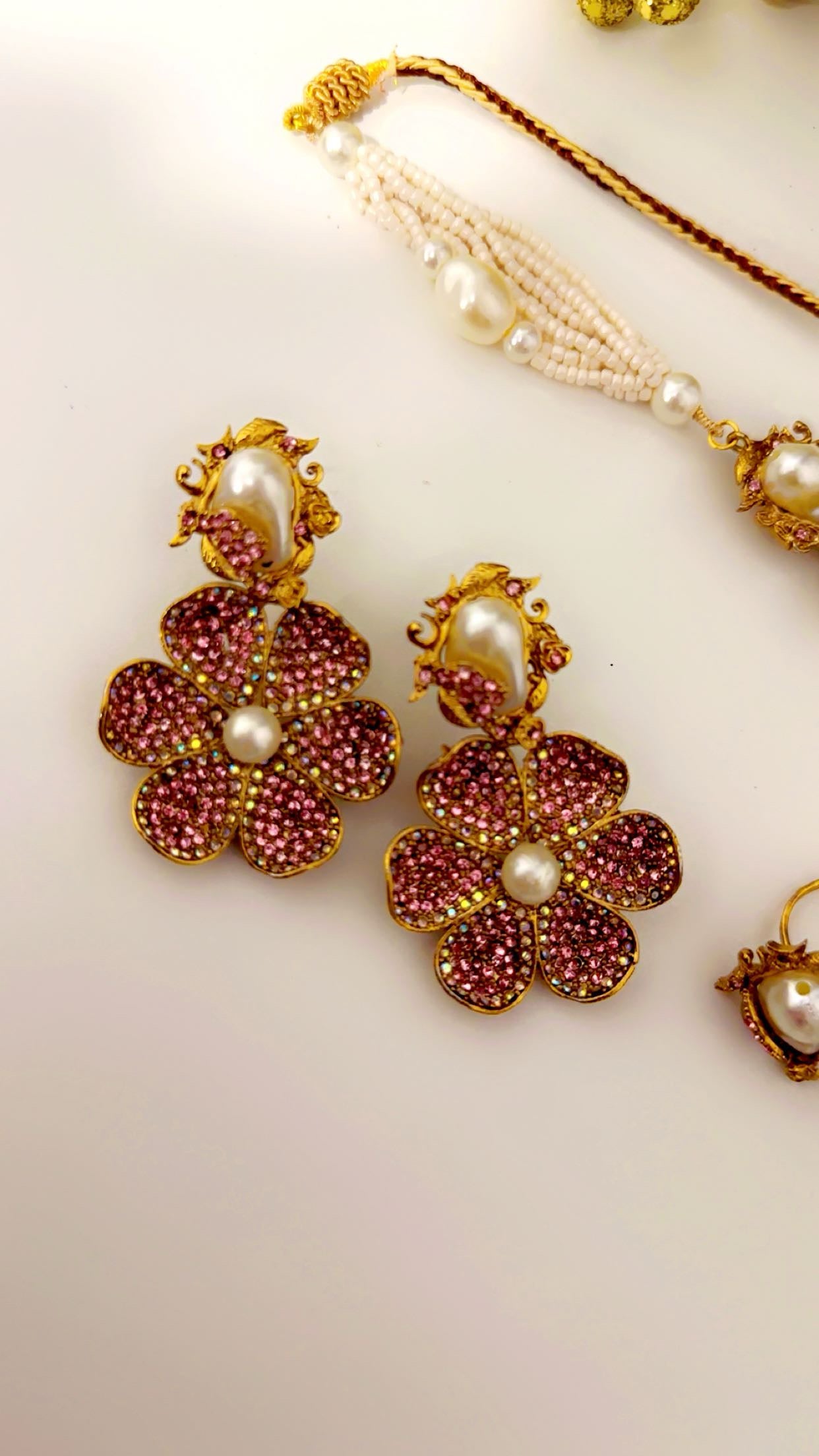 Turkish pink choker combo set