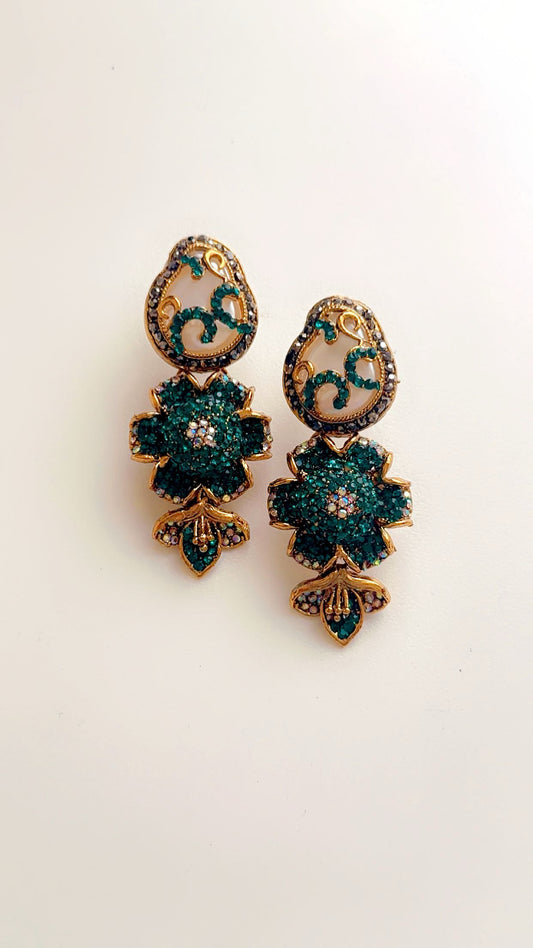 Turkish earrings green